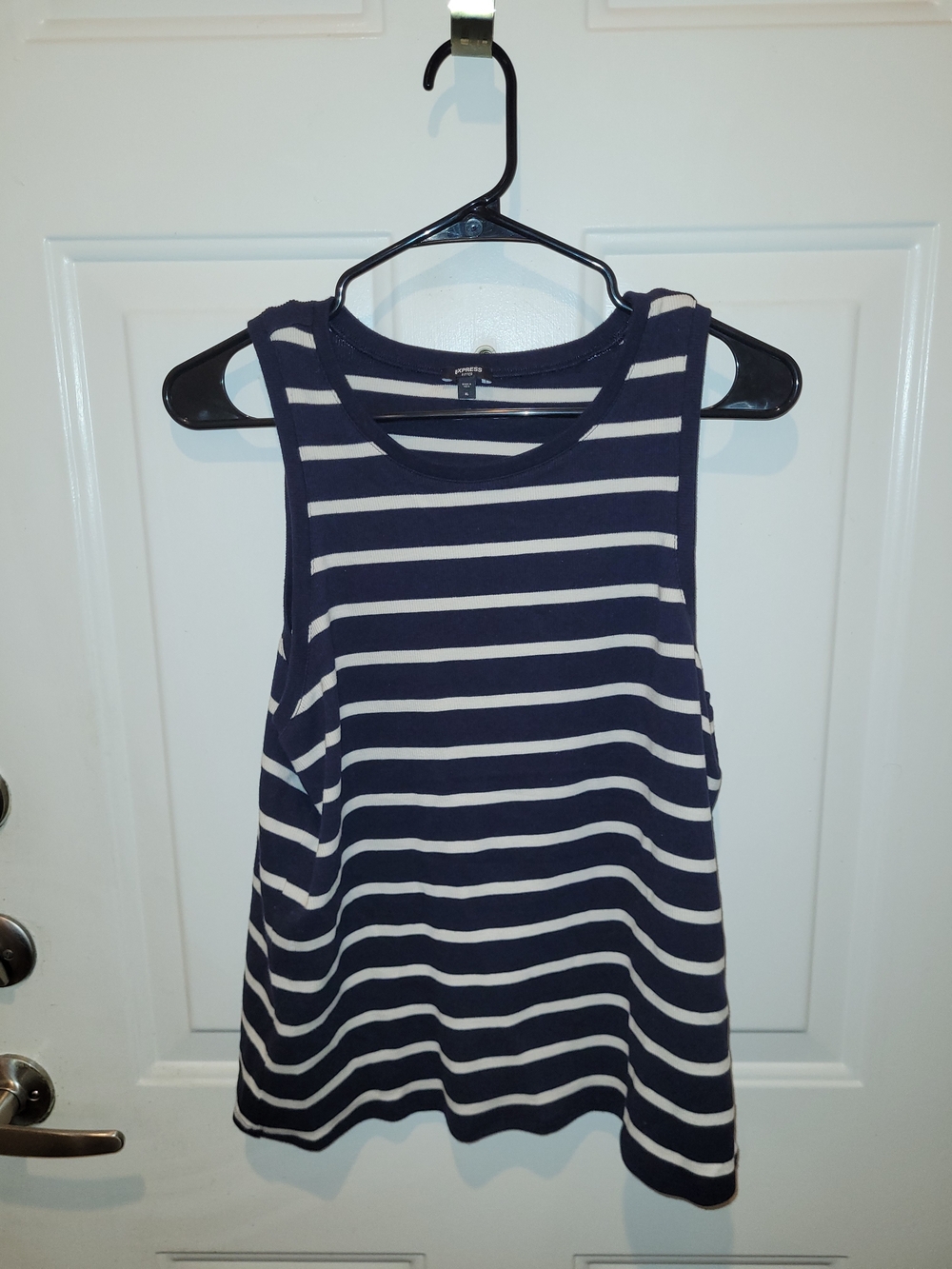 Express Navy and White Striped Tank Top.